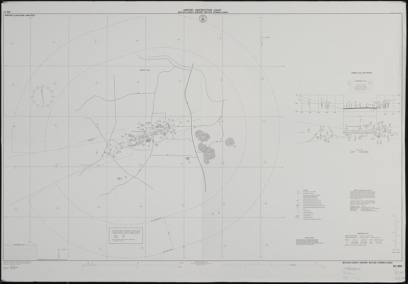 Airport obstruction chart, OC 899, Butler County Airport, Butler, Pennsylvania
