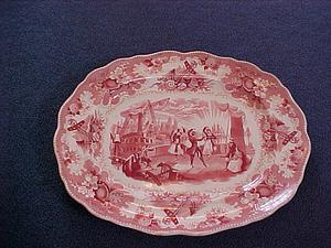 Staffordshire platter with Moorish Dancers