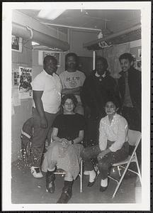 Group of six people posing