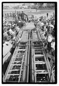 Fire truck and ladder