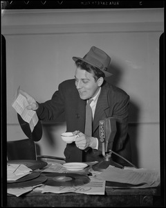 Russ Offhaus, WCOP, with coffee
