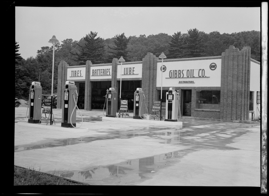 Gibbs Oil Co. service station Digital Commonwealth