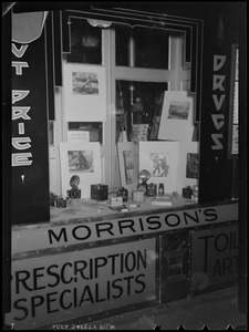 Morrison's drug store window display for Saugus Camera Club exhibition