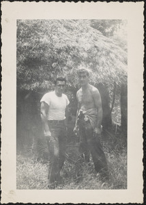 Unknown, probably coastguardsmen on western Pacific island