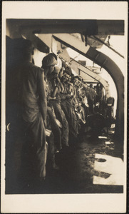 Unidentified image, probably taken from or aboard LST 795 while underway in Pacific