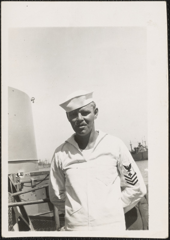 Coast Guard petty officer first class Ward on board LST 795