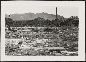 Unidentified image, probably atomic bomb destruction area in Nagasaki
