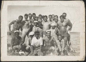Crew and natives in Okinawa