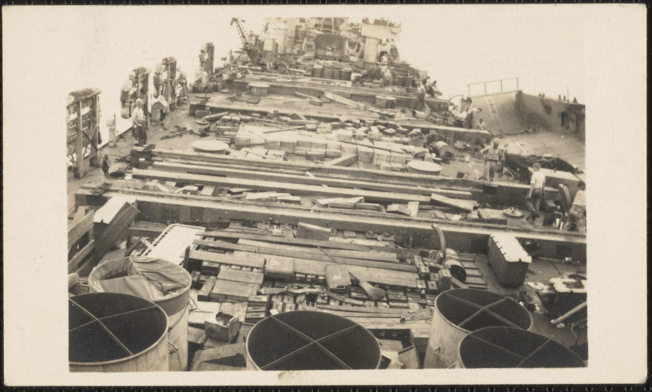 Launching LCT from LST 795 in Okinawa