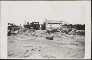 Railroad in Naha after bombing