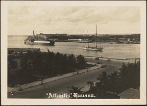 Two-masted research vessel Atlantis entering Havana Harbor