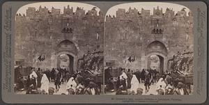 St. Stephen's Gate, eastern entrance to Jerusalem, Palestine