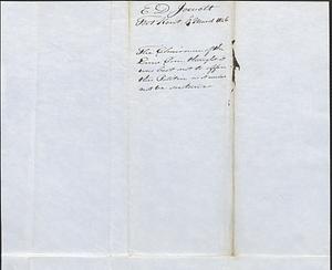 E. D. Jewett to George Coffin, 9 March 1846