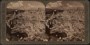 General view of excavations at old Corinth - W. past Apollo Temple, Greece