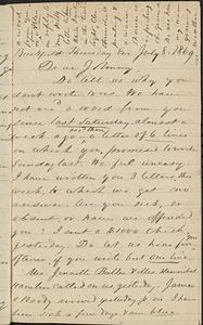 Letter from Zadoc Long to John D. Long, July 8, 1869