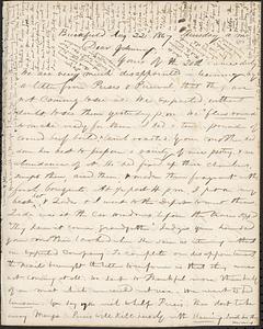 Letter from Zadoc Long to John D. Long, August 22, 1867
