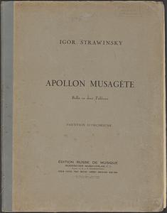 Apollon musagète. Ballet en deux tableaux. Partition d'orchestre