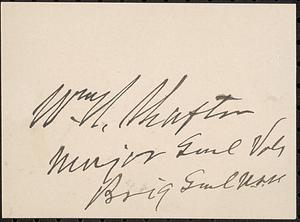 Autograph of William R. Shafter