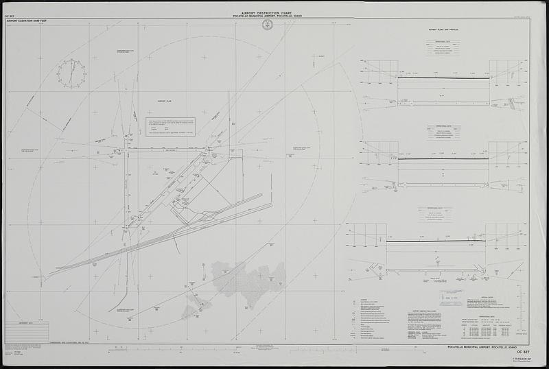 Airport obstruction chart, OC 327, Pocatello Municipal Airport, Pocatello, Idaho