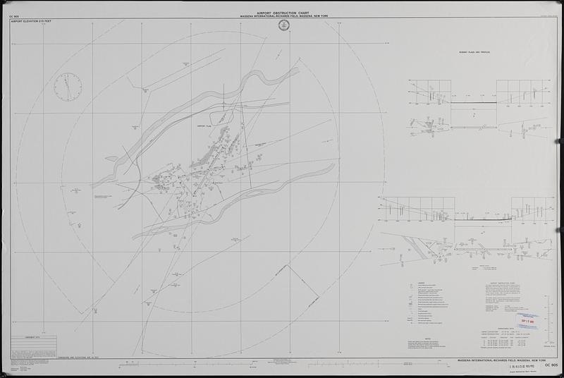 Airport obstruction chart, OC 905, Massena International-Richards Field, Massena, New York
