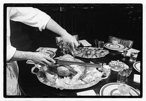 Carving a chicken
