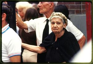 Boston 1981: A woman watches the procession for St End, St. Anthony Feast