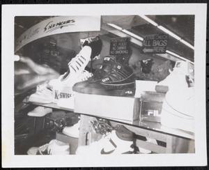 Sneakers on store shelves