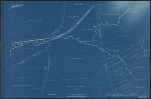 Metropolitan Water Works, Wachusett Reservoir, land surveys, sheet 45, index plan to photographs of real estate, West Boylston, Mass., September 1897