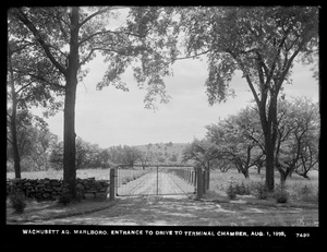 Wachusett Department, Wachusett Aqueduct, entrance to drive to Terminal Chamber, Marlborough, Mass., Aug. 1, 1918