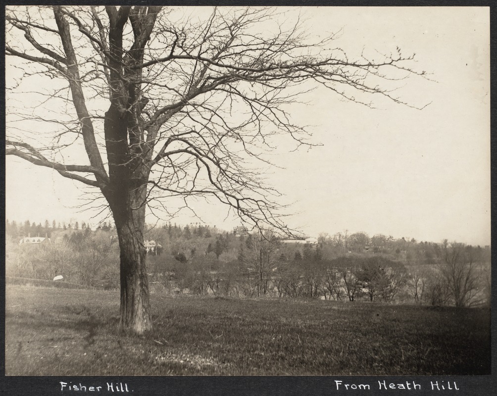 Heath Hill, looking towards Brookline Village, across Boylston St. Reservoir