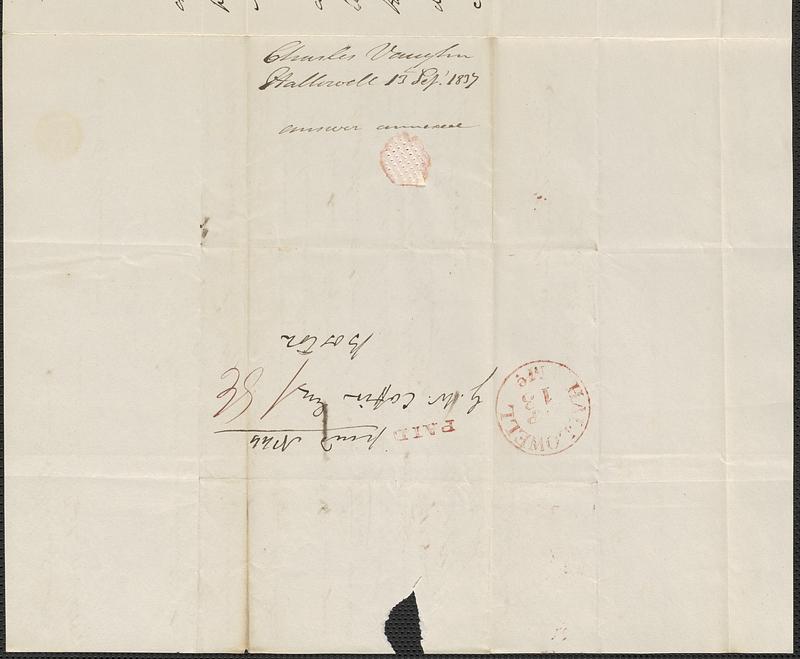 Charles Vaughan to George Coffin, 13 September 1837