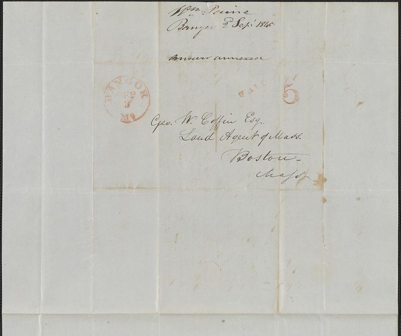 William Paine to George Coffin, 2 September 1845 - Digital Commonwealth