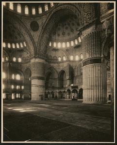 Constantinople. The interior of the Sultan Ahmed Mosque, opposite Sancta Sophia