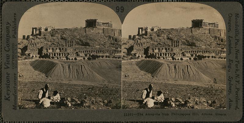 The Acropolis from Philopappos Hill, Athens, Greece