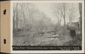 Prince River, Panaccione Brothers dam, flow 14 cubic feet per second, Barre, Mass., Dec. 8, 1932