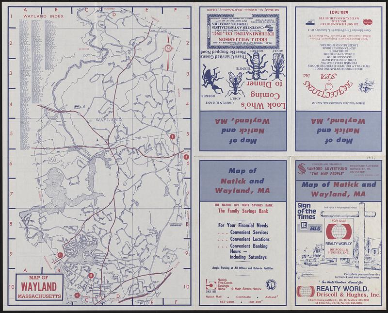 Map of Natick and Wayland, Massachusetts - Digital Commonwealth