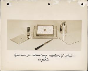 Apparatus for determining consistency of artists' oil pigments