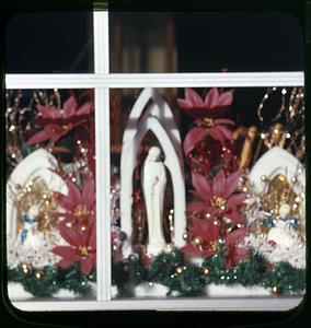 Window display of figurines
