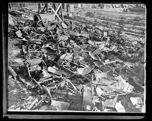 Unidentified debris, possibly after a railroad wreck