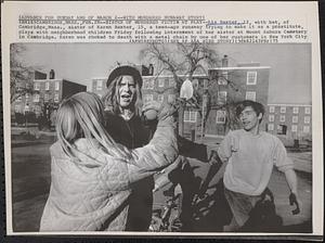 Sister of murdered victim at play
