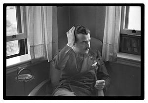 Pops Arthur Fiedler at home
