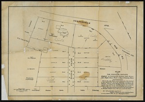 Plan of the Proctor estate situated on Newtonville Avenue, Oak Street and Maple Place, Ward I, City of Newton, Mass -