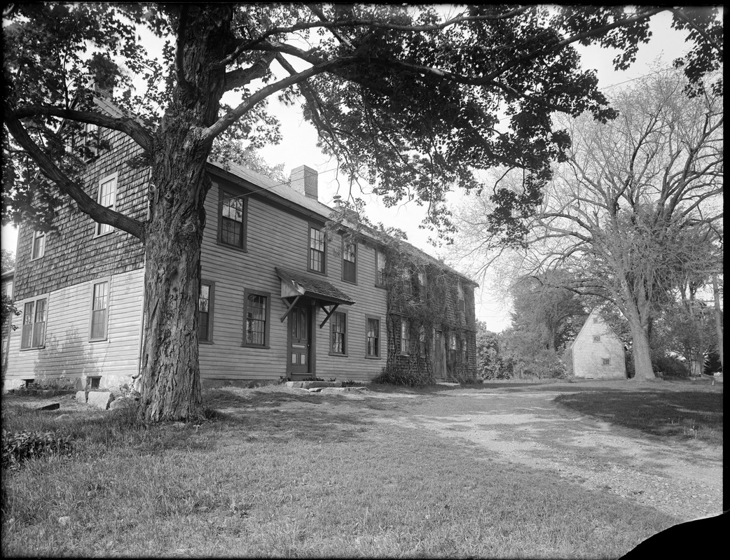 Old Clark Tavern and Peak House together, East Main Street, Medfield, Mass.