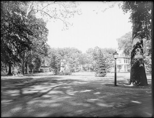 The Old Manse with two old trees, Main Street, Old Deerfield, Mass.