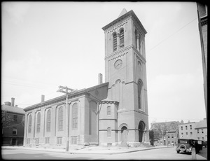 John Harvard Church, Harvard Square at intersection of Harvard Street, Washington Street, and Henley Street, Charlestown, Mass.