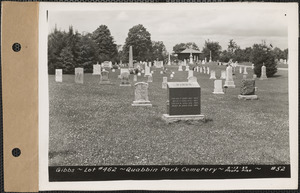 Gibbs, Lot 462, Quabbin Park Cemetery, Ware, Mass., June 13, 1939