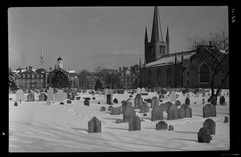 The Old Burying Ground in winter, Cambridge