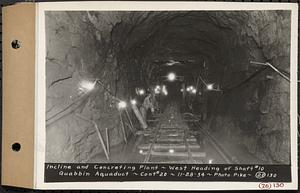 Contract No. 20, Coldbrook-Swift Tunnel, Barre, Hardwick, Greenwich, incline and concreting plant, west heading of Shaft 10, Quabbin Aqueduct, Hardwick, Mass., Nov. 28, 1934