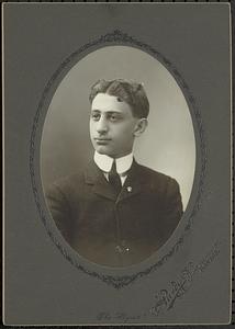 Boston Latin School, 1902 Senior portrait, Samuel Bergson