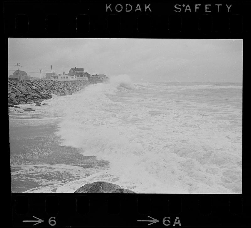 Rough seas and new seawall